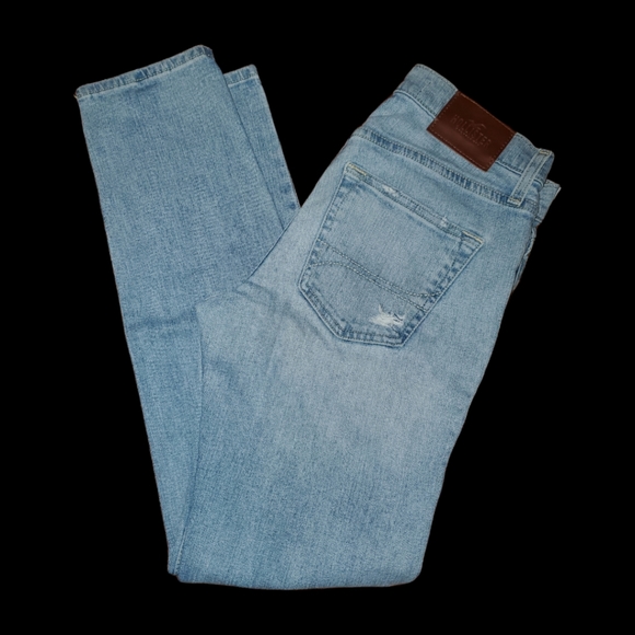 Hollister Destroyed Skinny Jeans Hollister Epic Flex Jeans Light Wash 26x30 EUC - Picture 6 of 9